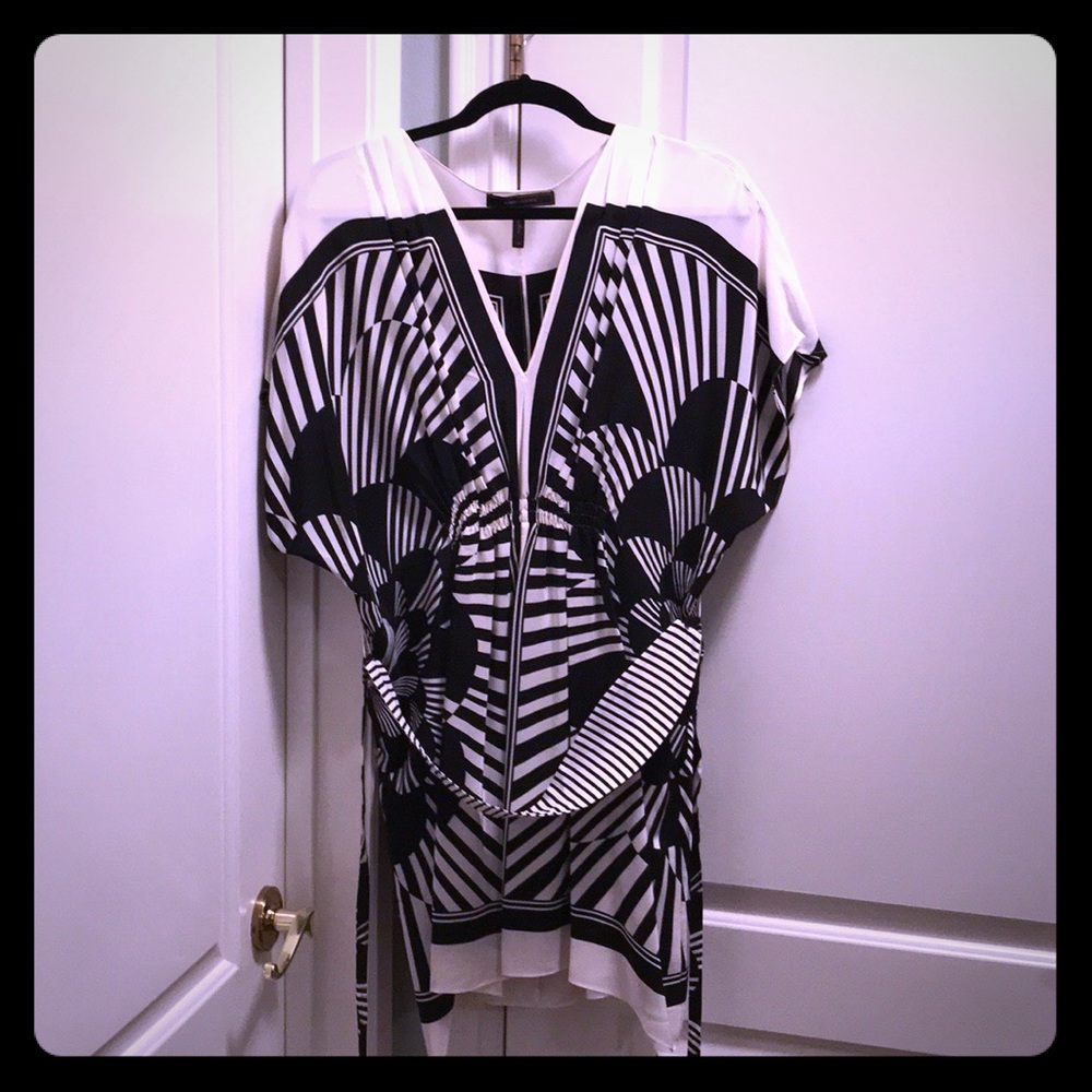 BCBG Silk Kimono-Style Dress & matching waist sash